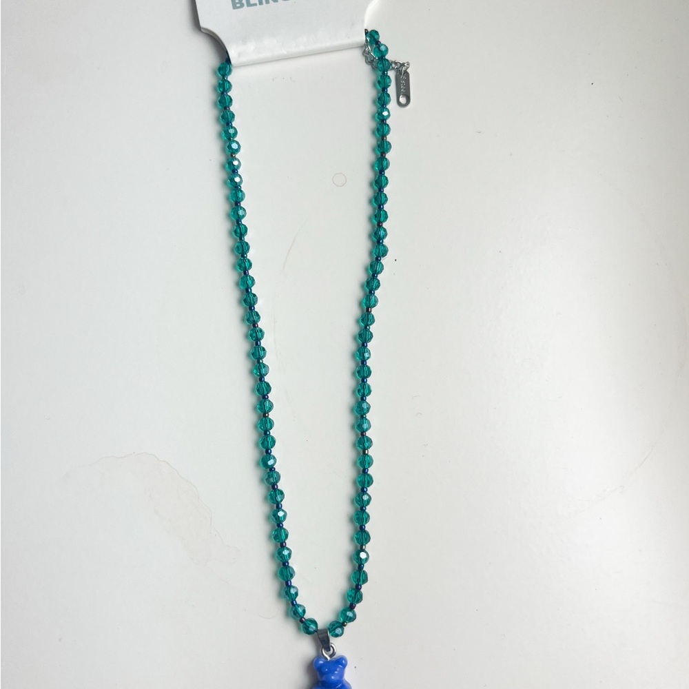 Elegant Blue Beaded Necklace